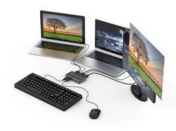 iCAN HDMI USB KVM Switch 2x1 with Switch Extension, 4K@60Hz