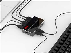 iCAN HDMI USB KVM Switch 2x1 with Switch Extension, 4K@60Hz