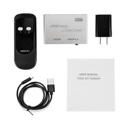 Commutateur HDMI iCAN, 2 entrées 1 sortie, 8K à 60 Hz, télécommande avec adaptateur secteur