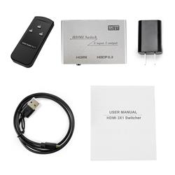 iCAN Commutateur HDMI 8K avec adaptateur secteur | 3 entrées 1 sortie