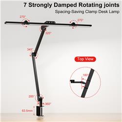 iCAN LED Clamp Desk Lamp with RGB Color Changing, Music Sync.(Open Box)