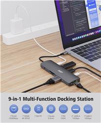 iCAN 9-in-1 Type-C 10Gbps 100W Docking Station