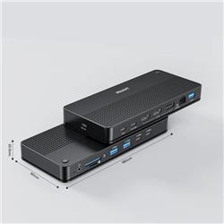 UNITEK 13-in-1 MST 8K 10Gbps 100W Docking Station for Triple Displays(Open Box)