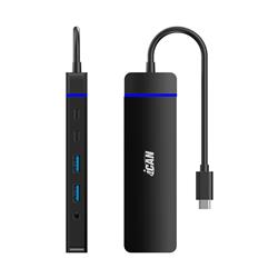 iCAN station d'accueil 8-en-1 100 W Type-C 10 Gbit/s avec lumière LED