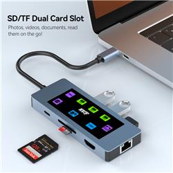 iCAN 9-in-1 Type-C 4K Visual Smart Design Docking Station(Open Box)