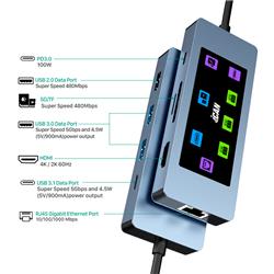 iCAN 9-in-1 Type-C 4K Visual Smart Design Docking Station(Open Box)