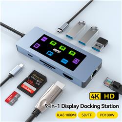 iCAN 9-in-1 Type-C 4K Visual Smart Design Docking Station(Open Box)