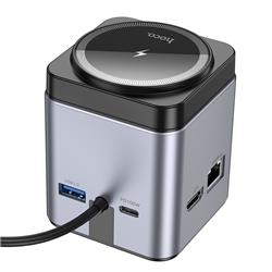 HOCO 9-in-1 USB-C 100W Docking Station with Magnetic Wireless Charging