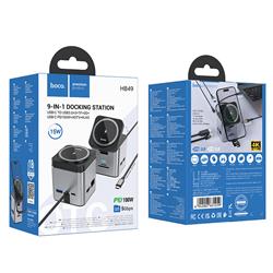 HOCO 9-in-1 USB-C 100W Docking Station with Magnetic Wireless Charging