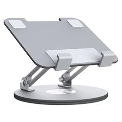 iCAN S9 Aluminum Rotating Laptop Stand, Silver.