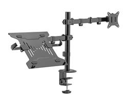 Brateck 2-in-1 Adjustable Dual Arm Monitor and Laptop Mount