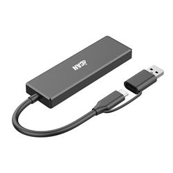 iCAN Hub USB 3.0 Ultra Slim 4 ports avec double entrée USB-A/C