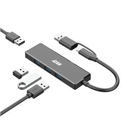 iCAN Hub USB 3.0 Ultra Slim 4 ports avec double entrée USB-A/C