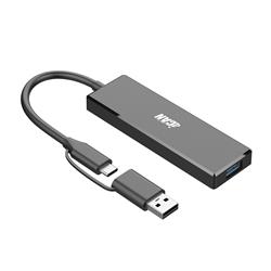 iCAN Hub USB 3.0 Ultra Slim 4 ports avec double entrée USB-A/C