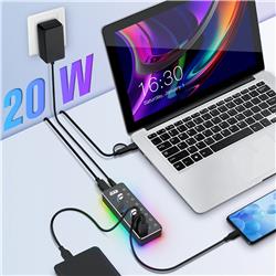 iCAN 7-Port Powered USB 3.0 Hub with Individual On/Off Switches