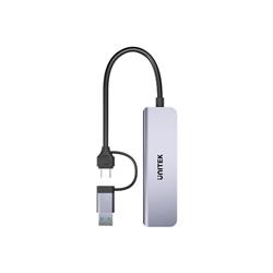 UNITEK 5-in-1 USB-A Hub with SD and Micro SD Card Readers