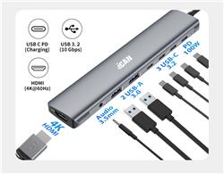 iCAN 8-in-1 10Gbps 100W USB-C Hub