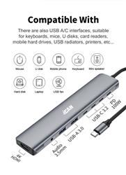 iCAN 8-in-1 10Gbps 100W USB-C Hub