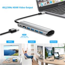 iCAN 8-in-1 100W USB Hub with 4K HDMI(Open Box)