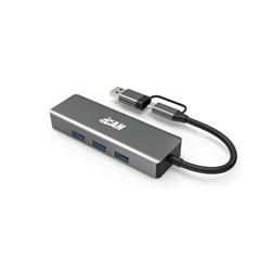 iCAN Hub Ethernet USB 3.0 4-en-1 avec deux connecteurs USB-A/C