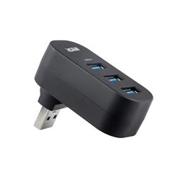 iCAN 3-Port USB 3.0 Rotatable 180 Degree Mini Data Hub(Open Box)