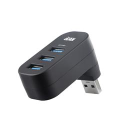 iCAN 3-Port USB 3.0 Rotatable 180 Degree Mini Data Hub(Open Box)