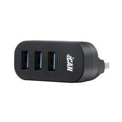 iCAN 3-Port USB 3.0 Rotatable 180 Degree Mini Data Hub(Open Box)
