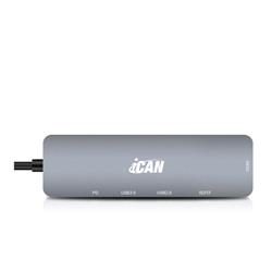 iCAN 6-in-1 USB-C Adaptor Hub with HDMI, PD 100W(Open Box)