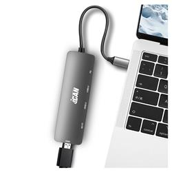 iCAN 6-in-1 USB-C Adaptor Hub with HDMI, PD 100W(Open Box)