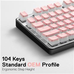 Redragon A130P PBT Pudding keycaps pink 104 Keycaps