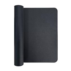 iCAN Black Double-Sided PU Leather Desk Pad with Stitched Line