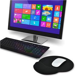 iCAN Mouse Pad with Wrist Rest, Non-slip Rubber Base, Black(Open Box)