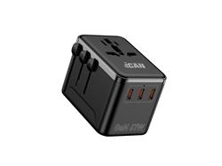 iCAN 67W 4-Port Universal Travel Adaptor  with 3 USB-C and 1 USB-A