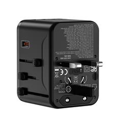 iCAN 35W 5-Port Universal Travel Adapter with 3 USB-C and 2 USB-A