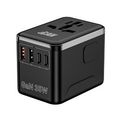 iCAN 35W 5-Port Universal Travel Adapter with 3 USB-C and 2 USB-A