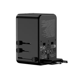 iCAN 70W 4-Port retractable cable Universal Travel Adapter
