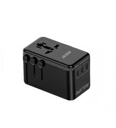 iCAN 70W 4-Port retractable cable Universal Travel Adapter