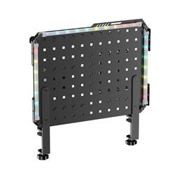 ICAN Clamp-On Desk Pegboard with LED Lighting & Accessories, Black