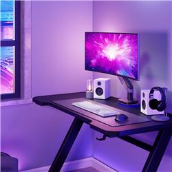 Bras de moniteur simple à ressort à gaz RGB robuste ICAN, compatible avec les modèles de 17 à 49 pouces
