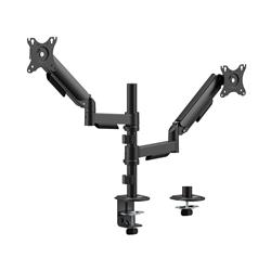 ICAN Pole Mounted Gas Spring Dual Monitor Arm, fits 17"-32"