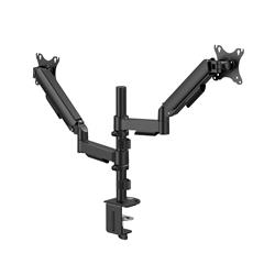 ICAN Pole Mounted Gas Spring Dual Monitor Arm, fits 17"-32"