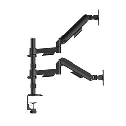 ICAN Pole Mounted Gas Spring Dual Monitor Arm, fits 17"-32"