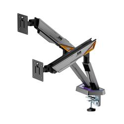 ICAN Bras mécanique robuste pour moniteur double RVB, convient pour 17