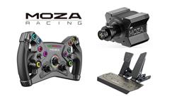 MOZA R9 V3 Direct Drive Wheel Base + MOZA KS Steering Wheel + MOZA SR-P Double Pedals with Base