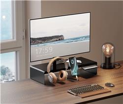 Support d'écran en acier robuste ICAN avec support de plateau de range(Open Box)