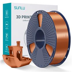 Filament PLA+ soie Sunlu 1,75 mm, 1 kg/bobine (cuivre rouge)