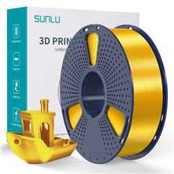 Filament PLA+ soie Sunlu 1,75 mm, 1 kg/bobine (or clair)