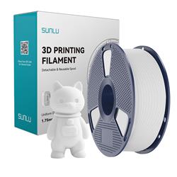 Sunlu 1,75 mm, 1 kg/bobine, PLA mat (blanc)