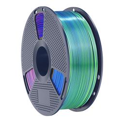 Sunlu Silk PLA+ Tri Color filament, Blue Green Purple