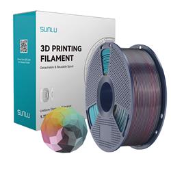 Sunlu 1.75mm, 1kg/spool, Silk PLA+ Forth-Color Red Yellow Green Black